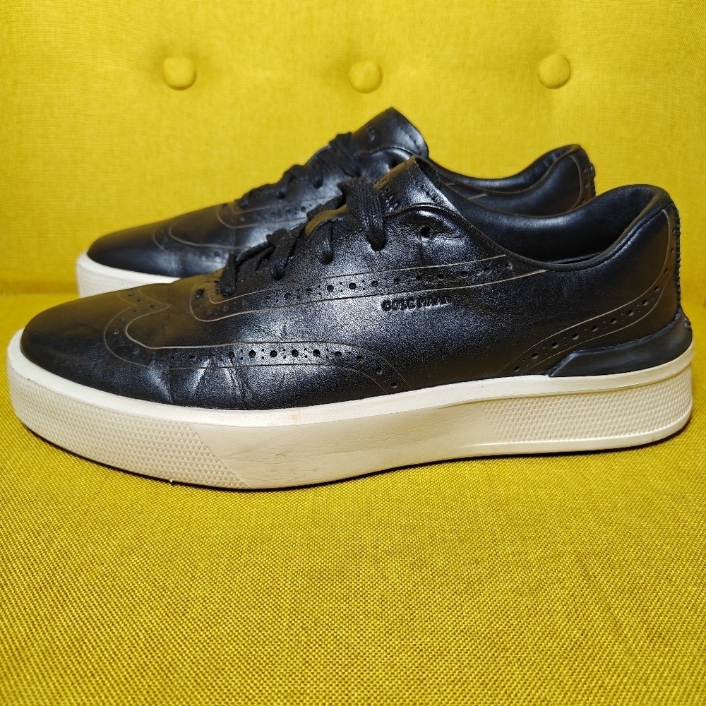 Cole Haan GrandPro Crew Wingtip Oxford Lace Up Shoes Black Mens Size 8.5M